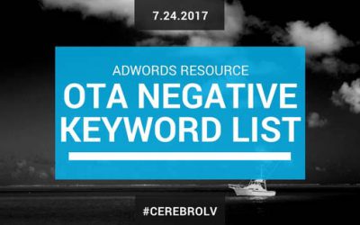 AdWords Negative Keyword List of Online Travel Agents (OTA’s)