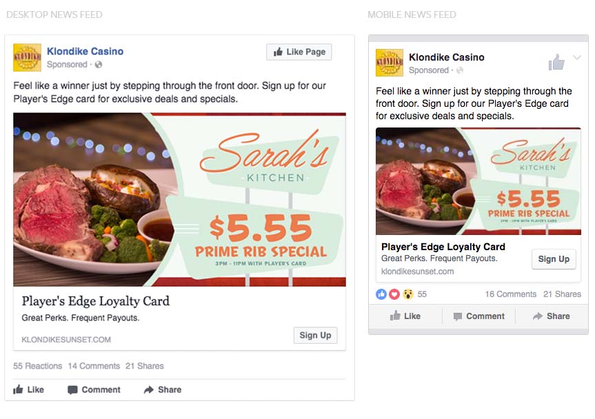 desktop vs mobile facebook ads comparison