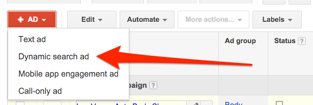 dynamic ad creation google adwords