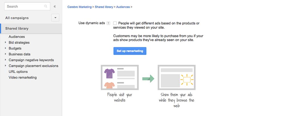 dynamic remarketing ads setup